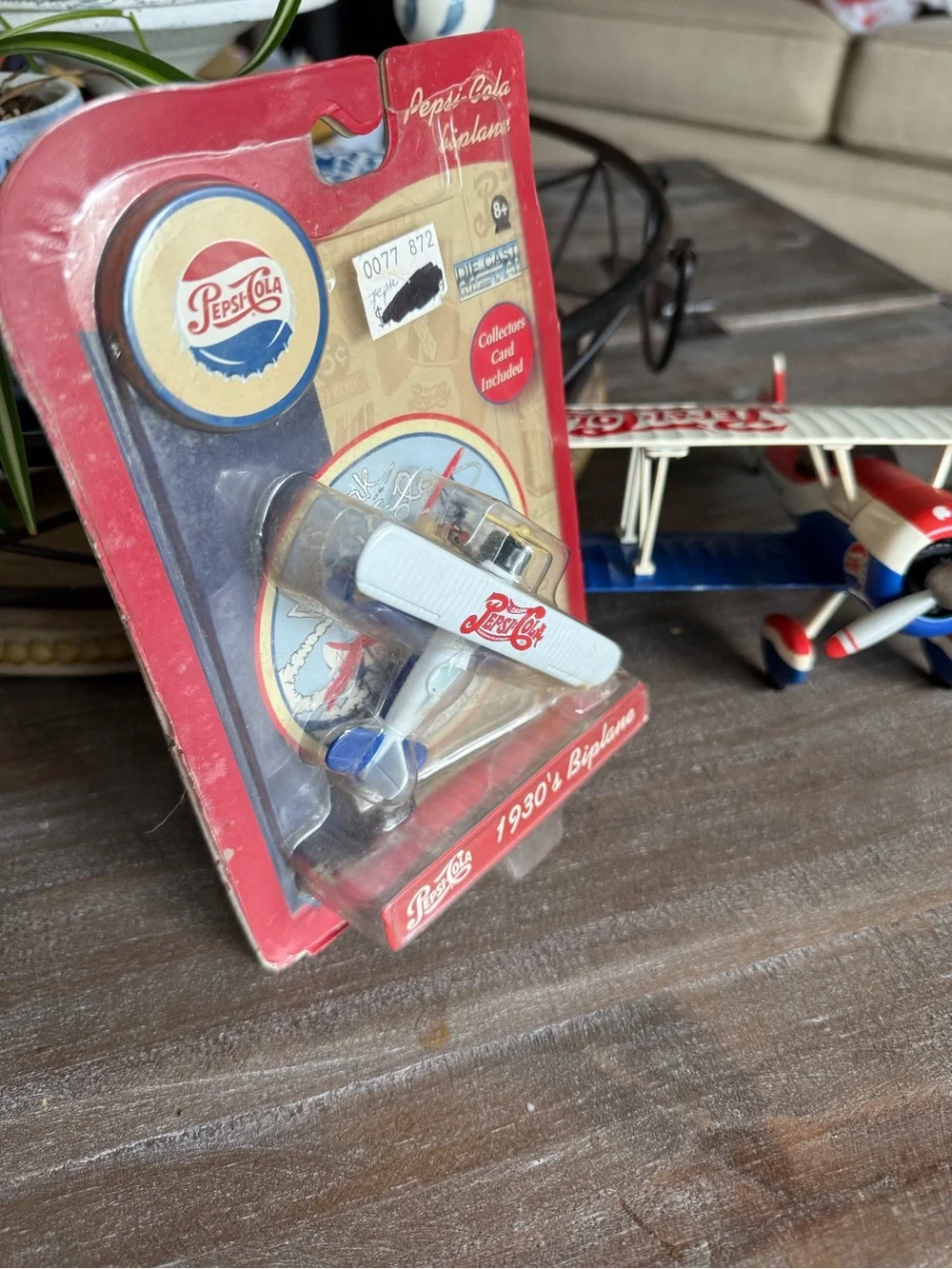 Pepsi-Cola Kids 1930s Biplane Toy - Red, White & Blue- set